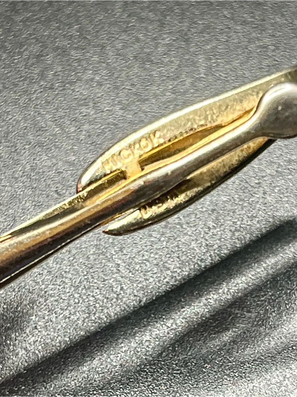 Vintage Hickok USA Faucet Tie Clip Gold Tone Novelty Plumber Tie Bar